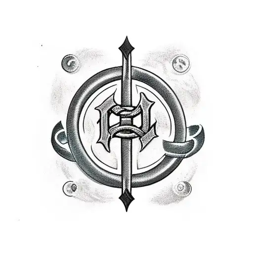 a norse mythology rune that depicts medicine, perservance, strength and patience tattoo design idea