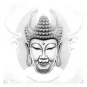 bouddha vs tengu tattoo design idea