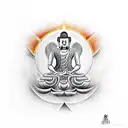 bouddha vs tengu tattoo design idea