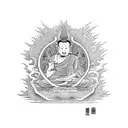 bouddha vs tengu tattoo design idea