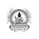 bouddha vs tengu tattoo design idea