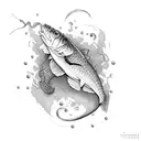 2 carpe koï tattoo design idea