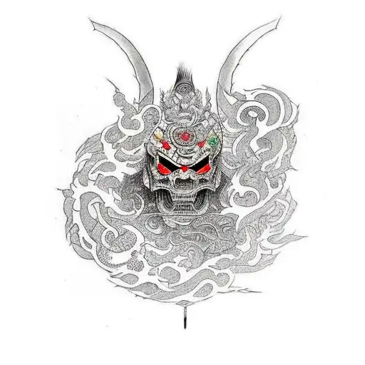 skleton that's walking a path. as the paths gets further he evolves into a warrior  tattoo design idea