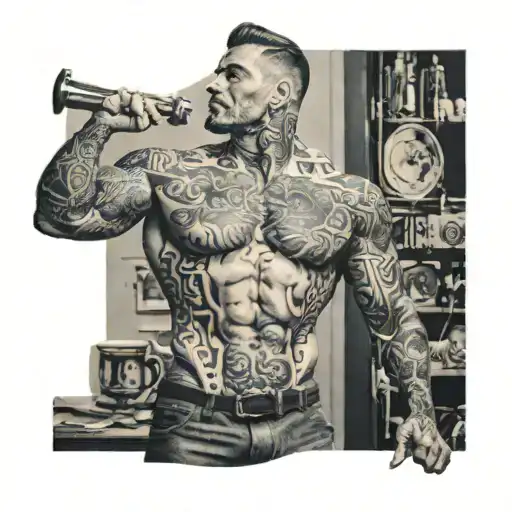 bodysuit tattoos muscular man tattoo design idea