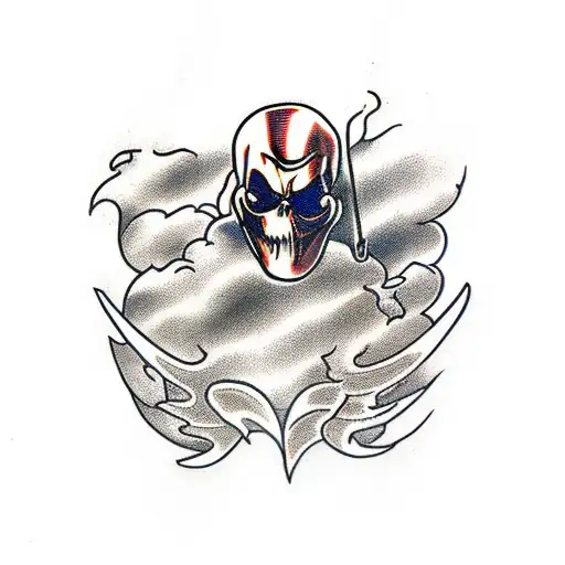 ghostrider  on a harley tattoo design idea