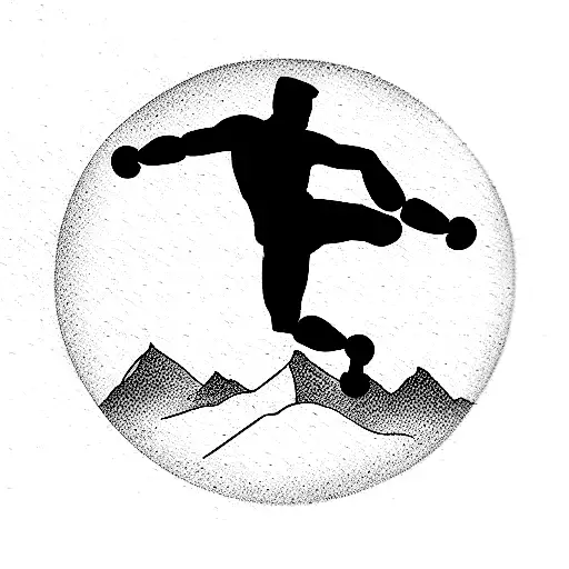 kickboxing and mountain bike tattoo design idea