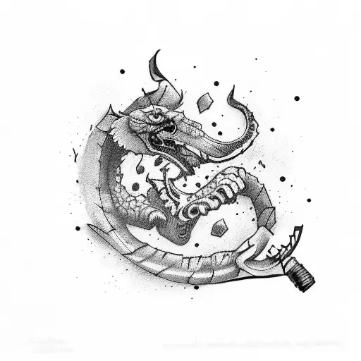 kickboxing and mountain bike tattoo design idea