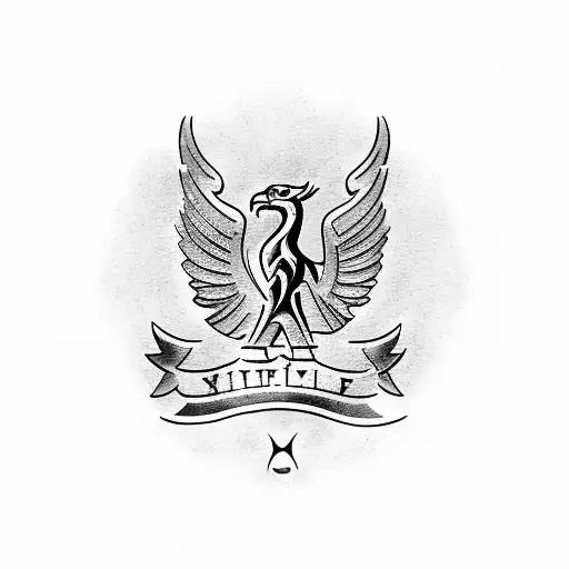griffin with liverpool skyline  tattoo design idea