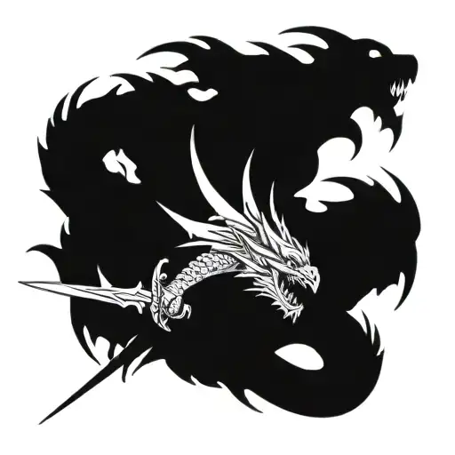 Dragon Slayer Berserk anime tattoo design idea
