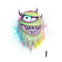 monster  tattoo design idea