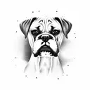boxer dog tattoo design idea