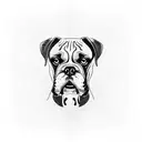 boxer dog tattoo design idea
