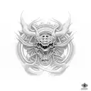 motor v8 tattoo design idea
