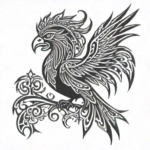 liver bird tattoo design idea