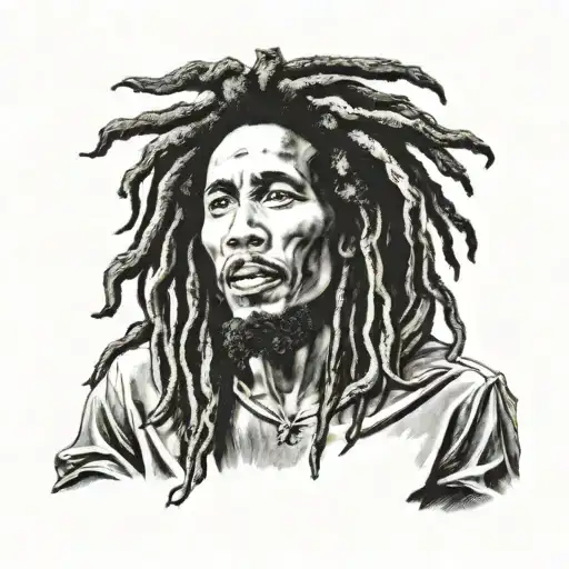 bob marley tattoo design idea