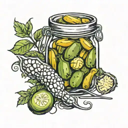 jar of pickles tattoo design idea