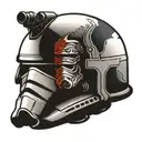 storm trooper helmet tattoo design idea