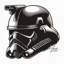 storm trooper helmet tattoo design idea