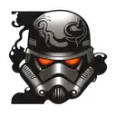 storm trooper helmet tattoo design idea