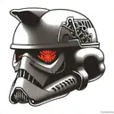 storm trooper helmet tattoo design idea