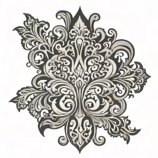 damask ornamental black tattoo tattoo design idea