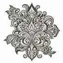 damask ornamental black tattoo tattoo design idea