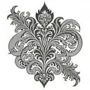 damask ornamental black tattoo tattoo design idea