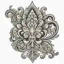 damask ornamental black tattoo tattoo design idea