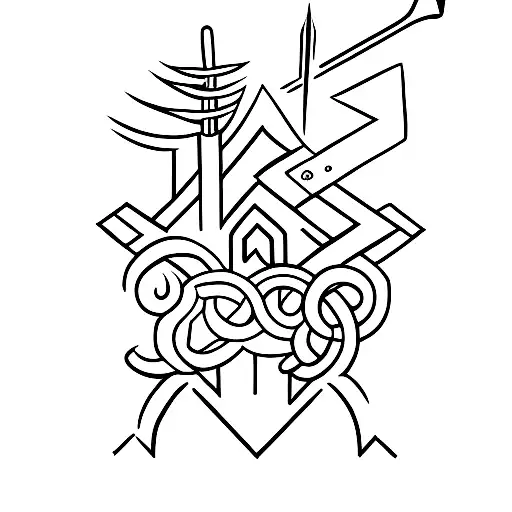 pickaxe tattoo design idea