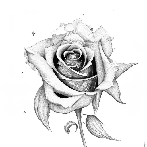 Rose, rose, daffodil,  tattoo design idea