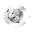 flipping coin tattoo design idea