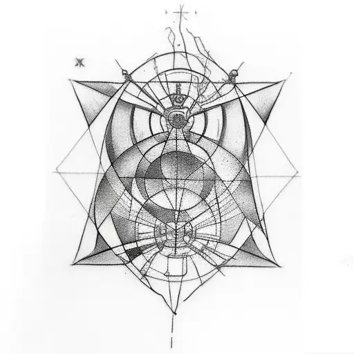 make me a tattoo of only black paint that has the number 369 of Nikola Tesla and the golden ratio tattoo design idea
