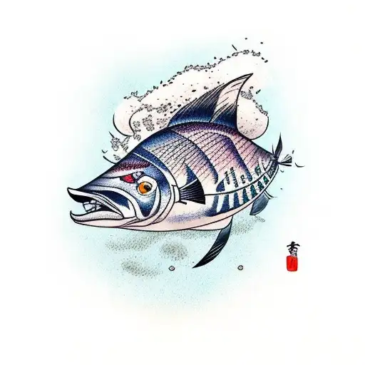 kingfish tattoo design idea