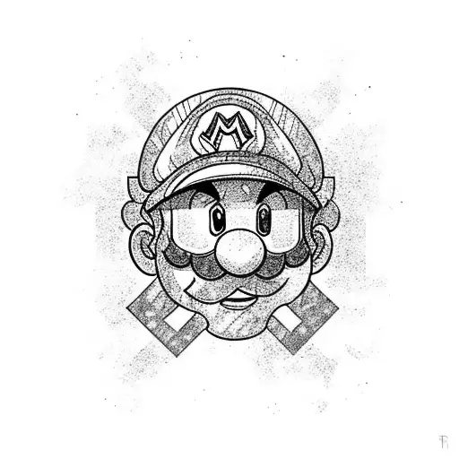 súper Mario  tattoo design idea