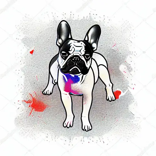 french bulldog tattoo design idea