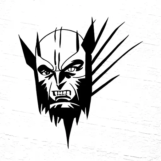 Wolverine head with the words "in solitude I find my answers" tattoo design idea