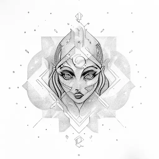 be your own hero in symbol woman tattoo design idea