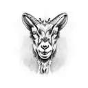 goat mixed with dinosaur tattoo design idea