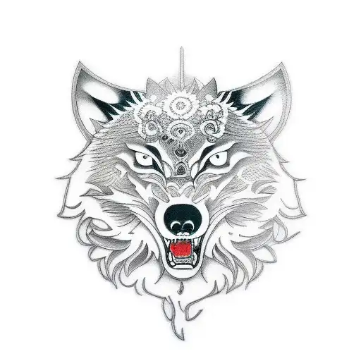 bjj wolf tattoo design idea