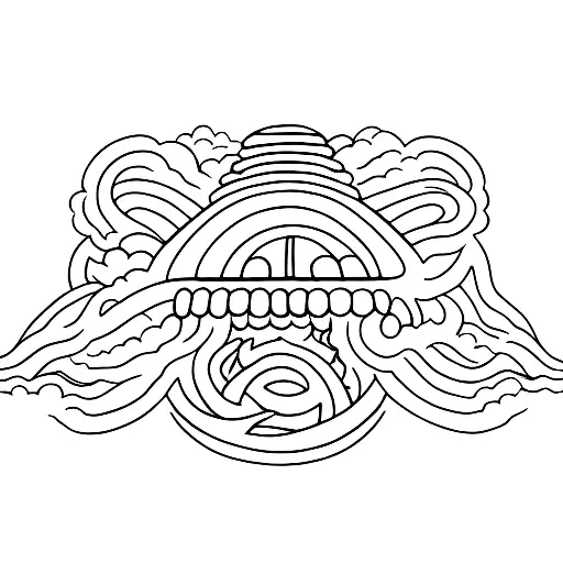 buddhist emptiness using lightning tattoo design idea