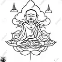 buddhist emptiness using lightning tattoo design idea