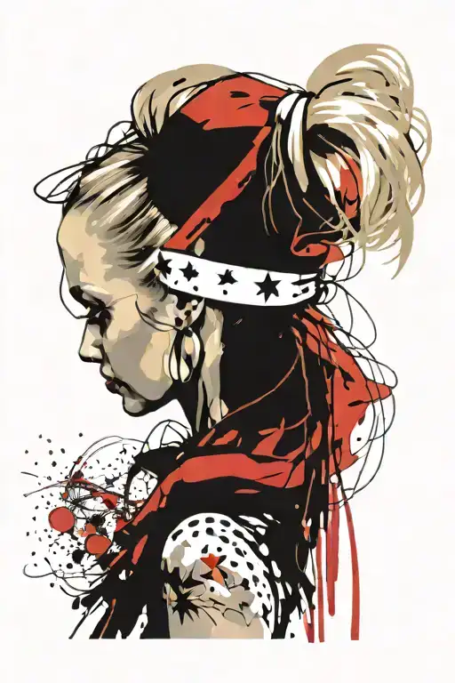 gwen stefani ponytail don't speak tattoo design idea