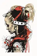 gwen stefani ponytail don't speak tattoo design idea