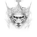  king crown deep tattoo design idea