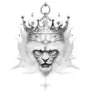  king crown deep tattoo design idea