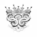  king crown deep tattoo design idea