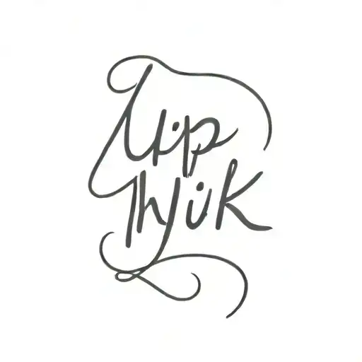 minimalist text 'up ink' in black, funny and loving  tattoo design idea