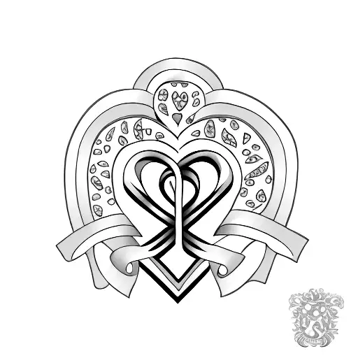 dainty cross, with a heart in the middle tattoo design idea