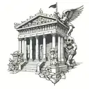 roman times, architecture, gladiator tattoo design idea