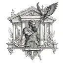 roman times, architecture, gladiator tattoo design idea